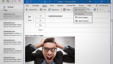 Why can't I add photos to me emails in Outlook?